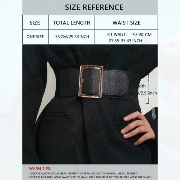 New Buckle Wide Belt 169 - Picture 4 of 4